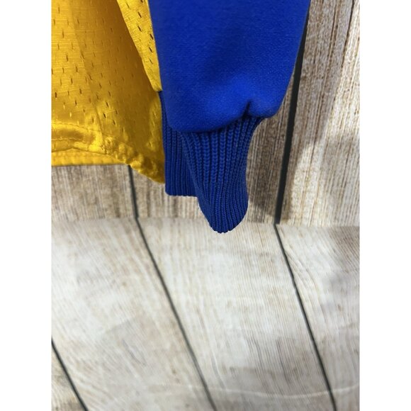 Vintage 70s Viking Suzuki Motocross Jersey M Yellow Blue Nylon Mesh MX Racing - Picture 5 of 10